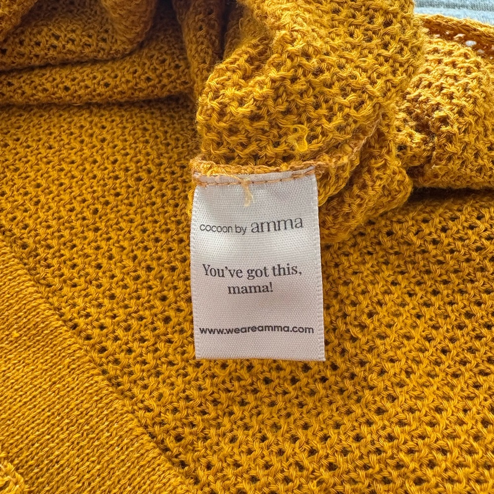 AMMA Cocoon Mustard Yellow poncho